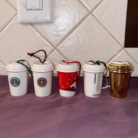 5 Starbucks 2011 Coffee Cups Ornament Bundle - Picture 5 of 12